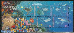 Australia 1995 Sydney Stampshow S/s, Mint NH, Nature - Fish - Turtles - Philately - Sharks - Neufs