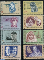 Romania 1985 Famous Explorers 8v, Mint NH, History - Science - Sport - Transport - Explorers - The Arctic & Antarctica.. - Nuovi