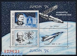 Romania 1994 Europa, Space S/s, Mint NH, History - Science - Transport - Europa (cept) - Inventors - Space Exploration - Unused Stamps