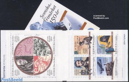 Sweden 2005 150 Years Stamps 8v In Booklet, Mint NH, Transport - Stamp Booklets - Stamps On Stamps - Automobiles - Air.. - Nuovi