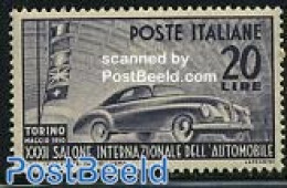 Italy 1950 Torino Auto Salon 1v, Unused (hinged), Transport - Automobiles - Other & Unclassified