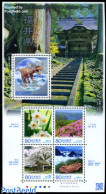 Japan 2010 Local Government Fikui 5v M/s, Mint NH, Nature - Flowers & Plants - Prehistoric Animals - Nuovi