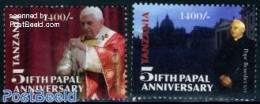 Tanzania 2010 Pope Bendedict XVI 2v, Mint NH, Religion - Pope - Religion - Papas