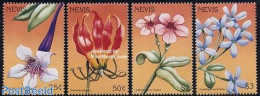 Nevis 1996 Flowers 4v, Mint NH, Nature - Flowers & Plants - St.Kitts Und Nevis ( 1983-...)