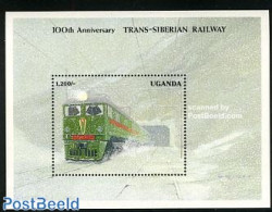 Uganda 1992 Transsiberian Railway S/s, Mint NH, Transport - Railways - Eisenbahnen