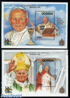 Uganda 1993 Pope Visit 2 S/s, Mint NH, Religion - Pope - Religion - Popes