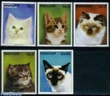 Paraguay 1989 Cats 5v, Mint NH, Nature - Cats - Paraguay