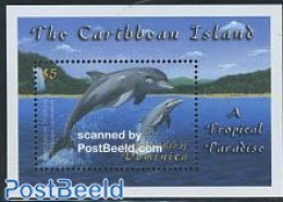Dominica 2001 Bottlenose Dolphin S/s, Mint NH, Nature - Sea Mammals - Dominican Republic