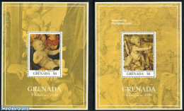 Grenada 1991 Christmas, Durer 2 S/s, Mint NH, Religion - Christmas - Art - Dürer, Albrecht - Paintings - Weihnachten