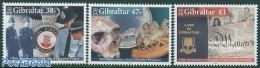Gibraltar 2005 Mixed Issue 3v, Mint NH, Nature - Various - Justice - Police - Art - Museums - Prehistory - Politie En Rijkswacht