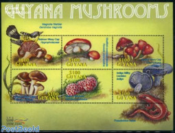 Guyana 2000 Mushrooms 6v M/s, Mint NH, Nature - Mushrooms - Champignons