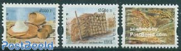 Laos 2005 Rice 3v, Mint NH, Health - Various - Food & Drink - Agriculture - Levensmiddelen