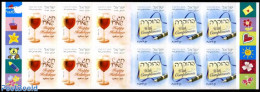 Israel 2010 Greeting Stamps Booklet S-a, Mint NH, Nature - Various - Wine & Winery - Stamp Booklets - Greetings & Wish.. - Nuovi (con Tab)