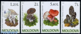 Moldova 2010 Mushrooms 4v, Mint NH, Nature - Mushrooms - Pilze