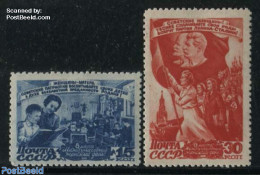 Russia, Soviet Union 1947 International Woman Day 2v, Mint NH, History - Women - Ungebraucht