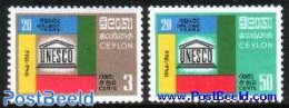 Sri Lanka (Ceylon) 1966 20 Years UNESCO 2v, Mint NH, History - Unesco - Sri Lanka (Ceylon) (1948-...)