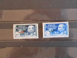 A.E.F. YT 64/65 EMIL GENTIL SURCHARGES** - Unused Stamps