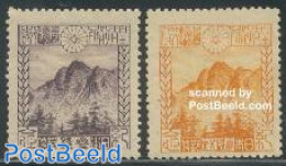 Japan 1923 Taiwan Visit 2v, Unused (hinged), Nature - Sport - Trees & Forests - Mountains & Mountain Climbing - Nuevos