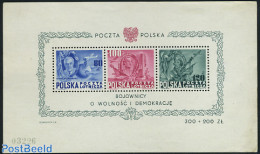 Poland 1948 160 Years USA S/s, Unused (hinged), History - American Presidents - Unused Stamps