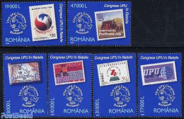 Romania 2004 UPU Congress 6v, Mint NH, Transport - Stamps On Stamps - U.P.U. - Coaches - Unused Stamps