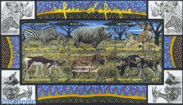 Togo 2001 Safari 6v M/s, Zebra, Mint NH, Nature - Animals (others & Mixed) - Togo (1960-...)