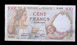 Billet, France, Sully, Cent, 100 Francs, 7-12-1939, 2 Scans, Frais Fr 2.15 E - 100 F 1939-1942 ''Sully''
