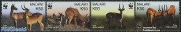 Malawi 2003 WWF, Puku 4v [:::], Mint NH, Nature - Animals (others & Mixed) - World Wildlife Fund (WWF) - Malawi (1964-...)