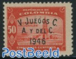 Colombia 1946 V Juegos C. 1v Blackoverprint, Mint NH, Sport - Sport (other And Mixed) - Colombia