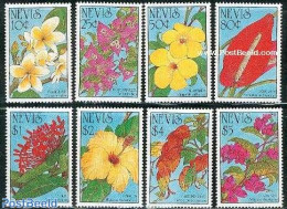 Nevis 1993 Flowers 8v, Mint NH, Nature - Flowers & Plants - St.Kitts-et-Nevis ( 1983-...)