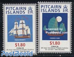 Pitcairn Islands 1996 China 96 2v, Mint NH, Transport - Philately - Ships And Boats - Bateaux