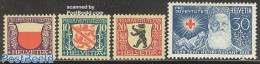 Switzerland 1928 Pro Juventute, Coat Of Arms 4v, Mint NH, Health - History - Nature - Red Cross - Coat Of Arms - Bears - Ongebruikt