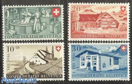 Switzerland 1946 Pro Patria 4v, Mint NH, Health - Nature - Various - Food & Drink - Wine & Winery - Agriculture - Ungebraucht