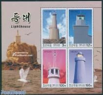 Korea, North 2004 Lighthouses 4v M/s, Mint NH, Various - Lighthouses & Safety At Sea - Vuurtorens