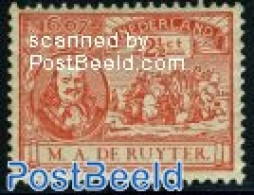Netherlands 1907 2.5c, Michiel De Ruyter, Unused (hinged), History - Transport - Militarism - Ships And Boats - Ongebruikt