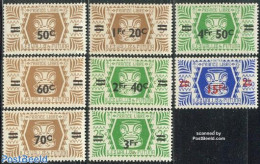 Wallis & Futuna 1945 Overprints 8v, Mint NH - Other & Unclassified