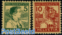 Switzerland 1915 Pro Juventute 2v, Mint NH, Various - Costumes - Unused Stamps
