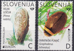 SLOVENIA 2024 Europa CEPT. Underwater Fauna & Flora - Fine Set MNH - Slovenia