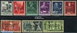 Switzerland 1950 United Nations Office 9v, Mint NH, History - Europa Hang-on Issues - United Nations - Neufs
