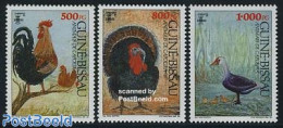 Guinea Bissau 1990 Lubrapex 3v, Mint NH, Nature - Birds - Poultry - Geese - Guinea-Bissau