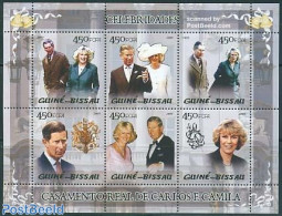 Guinea Bissau 2005 Charles & Camilla Painting 6v M/s, Mint NH, History - Kings & Queens (Royalty) - Royalties, Royals