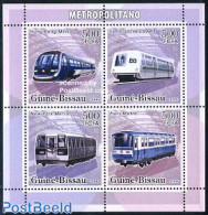 Guinea Bissau 2006 Metro 4v M/s, Mint NH, Transport - Railways - Trains
