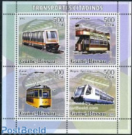 Guinea Bissau 2006 City Transport 4v M/s, Mint NH, Transport - Railways - Eisenbahnen