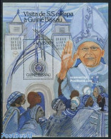 Guinea Bissau 1990 Popes Visit S/s, Mint NH, Religion - Pope - Religion - Art - Stained Glass And Windows - Popes