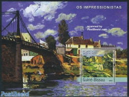 Guinea Bissau 2003 Paul Cezanne Painting S/s, Mint NH, Art - Bridges And Tunnels - Modern Art (1850-present) - Paintings - Bruggen