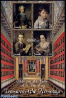 Grenada 2003 Hermitage 4v M/s, Tocque, Mint NH, Art - Paintings - Sonstige & Ohne Zuordnung