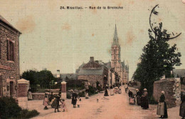 44 Loire Inférieure Atlantique - CPA - MISSILLAC - Rue De La Bretèche - Eglise - Animée - - Missillac