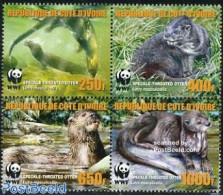 Ivory Coast 2006 WWF, Wrong Text 4v [+] (Masculicollis), Mint NH, Nature - Animals (others & Mixed) - World Wildlife F.. - Unused Stamps