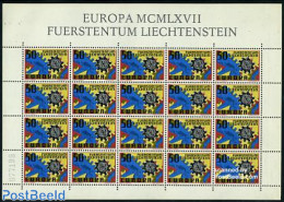 Liechtenstein 1967 Europa M/s Of 20, Mint NH, History - Europa (cept) - Unused Stamps