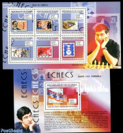 Guinea, Republic 2009 Chess On Stamps 2 S/s, Mint NH, Sport - Chess - Stamps On Stamps - Echecs