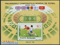 Romania 1985 World Cup Football S/s, Mint NH, Sport - Football - Unused Stamps